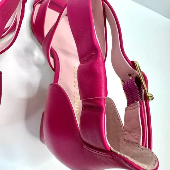 Shoes of Prey Pink Strappy Sandals Ankle Strap 2 inch Block Heels Size 7.5 New - Picture 9 of 16